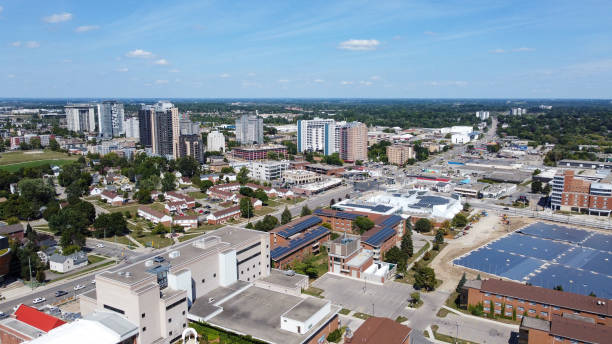 istock Aerial townscape Waterloo Ontario, Canada 1457495890