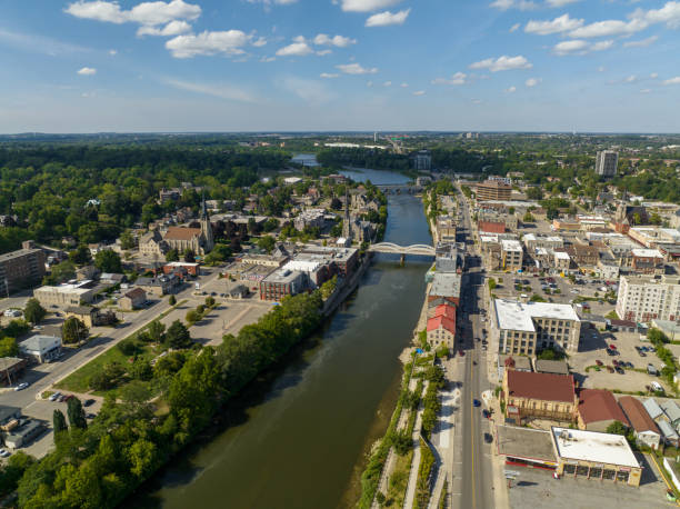istock Aerial townscape Cambridge Ontario, Canada 1457496079