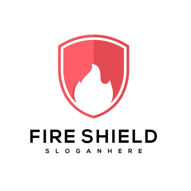 Fire Shield template designs Fire Shield template designs firefighter shield stock illustrations