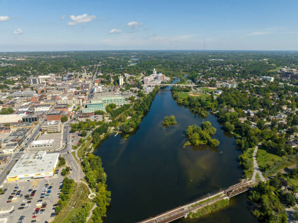 istock Aerial townscape Peterborough Ontario, Canada 1457496605