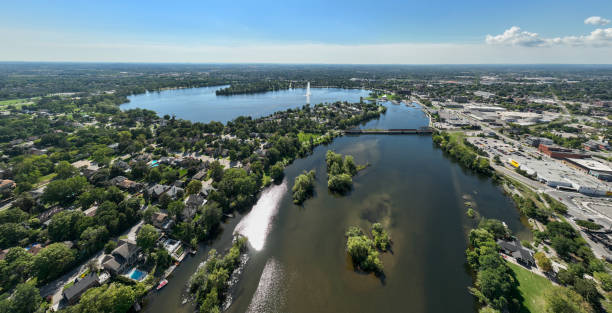 istock Aerial townscape Peterborough Ontario, Canada 1457496631