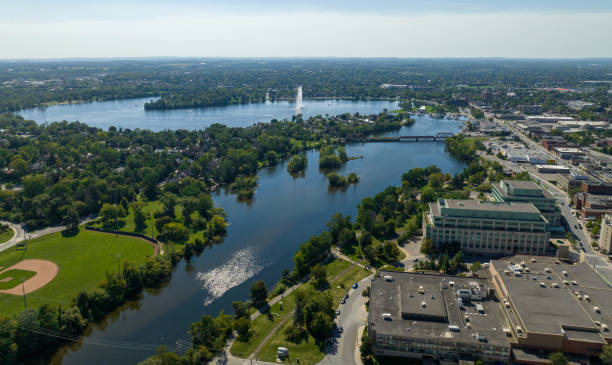 istock Aerial townscape Peterborough Ontario, Canada 1457497179