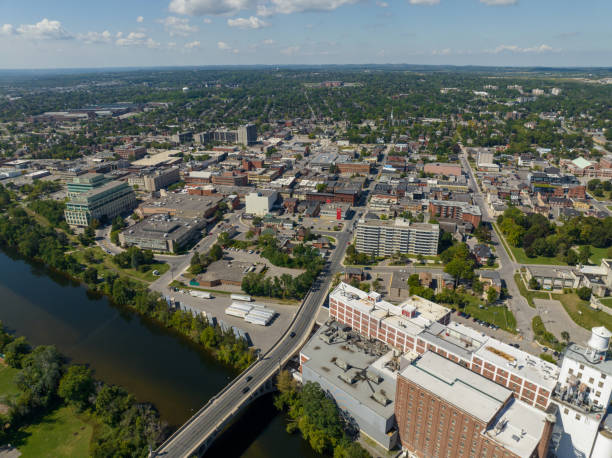 istock Aerial townscape Peterborough Ontario, Canada 1457497253