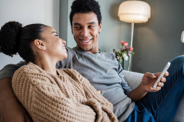 istock Couple spending a day together at home 1457497423