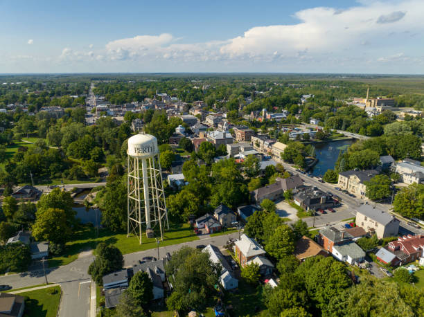 istock Aerial townscape Perth Ontario, Canada 1457497721