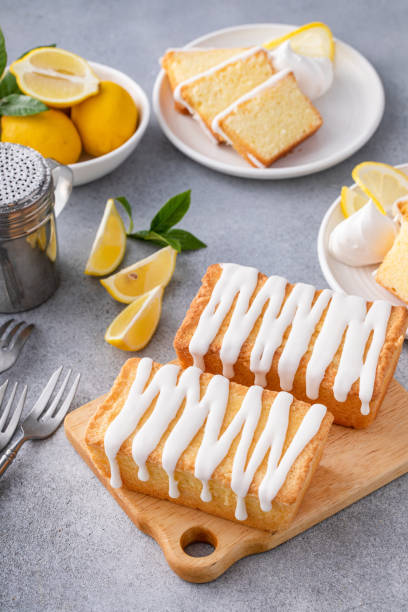 istock Lemon pound cake frreshly baked with sugar glaze 1457502464