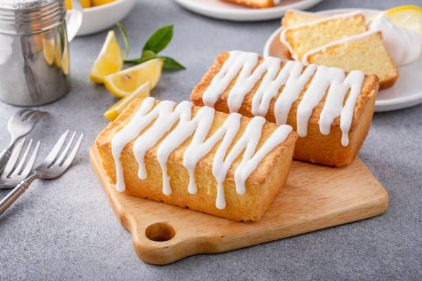 istock Lemon pound cake frreshly baked with sugar glaze 1457502467