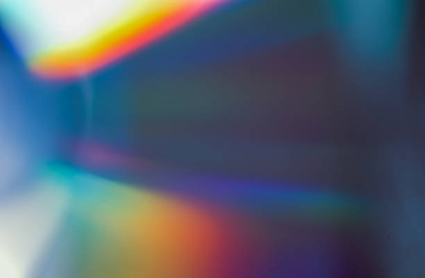 ilustrações de stock, clip art, desenhos animados e ícones de abstract background with the physical phenomenon of light refraction - prism spectrum laser rainbow