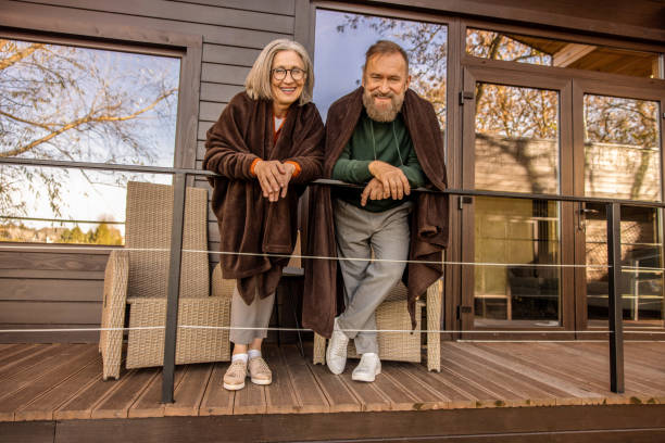 istock Man and woman peacefully spending time in the counttyside 1457507573