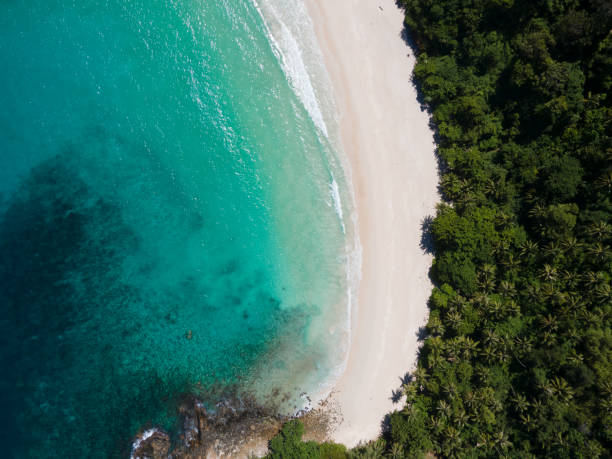 istock Aerial view top-view nature tropical sea beach 1457516831