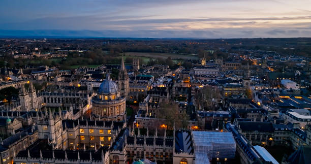 istock Oxford University on a Winter Evening - Aerial 1457518889