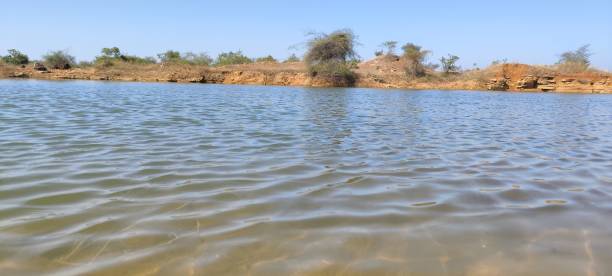 istock Natural water pond landscape background 1457520894