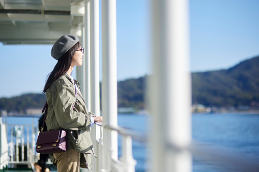 Japanese woman traveling alone