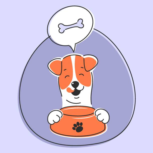 illustrations, cliparts, dessins animés et icônes de animalerie 06 - thought bubble dog dog bone cartoon