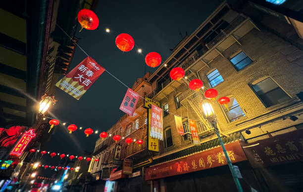 chinatown de são francisco - chinatown san francisco chinatown san francisco county cityscape - fotografias e filmes do acervo