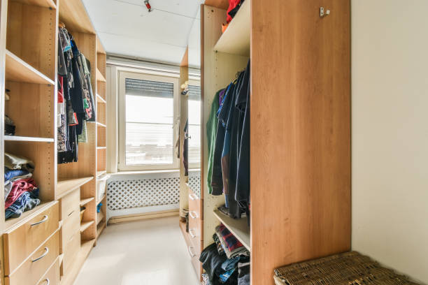 istock Dressing room in light room at home 1457533327