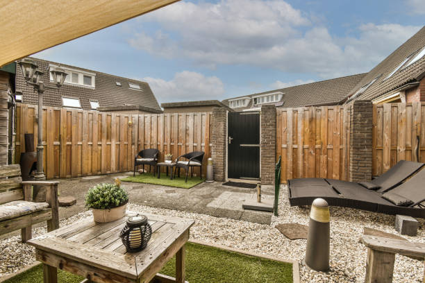 istock Neat patio with sitting area 1457534230