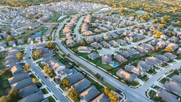 istock Endless Growth thousands of Homes across suburb 1457535216