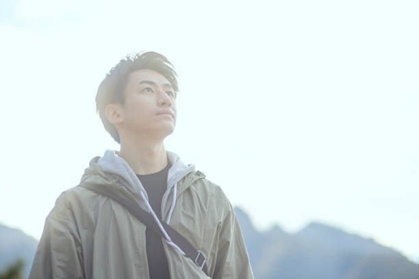 istock Japanese young man enjoy traveling alone 1457536730