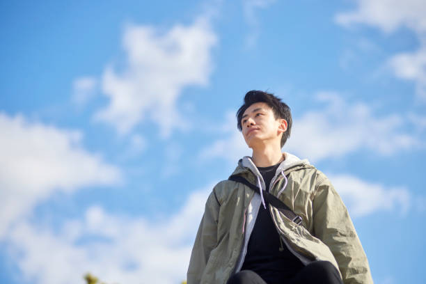 istock Japanese young man enjoy traveling alone 1457536734
