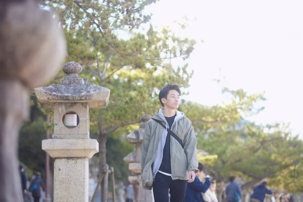 istock Japanese young man enjoy traveling alone 1457536766
