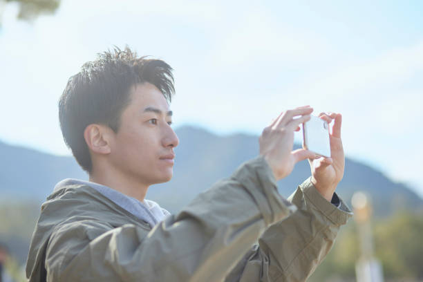 istock Japanese young man enjoy traveling alone 1457536793