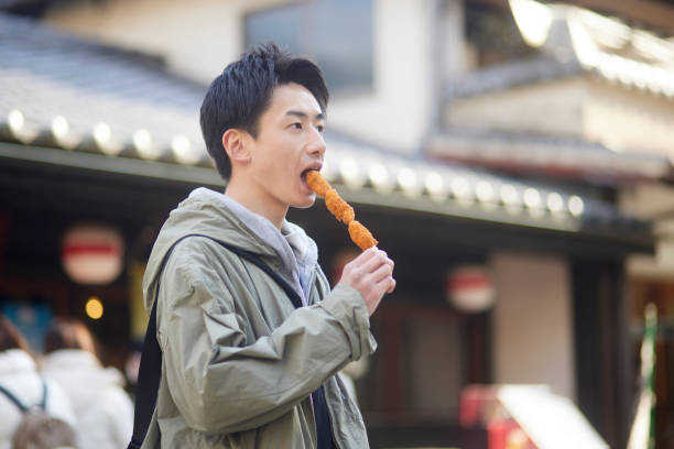 istock Japanese young man enjoy traveling alone 1457536798
