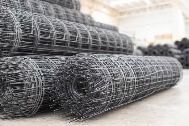 istock Roll of steel mesh or Wire Mesh use for reinforce concrete work in construction site 1457538118