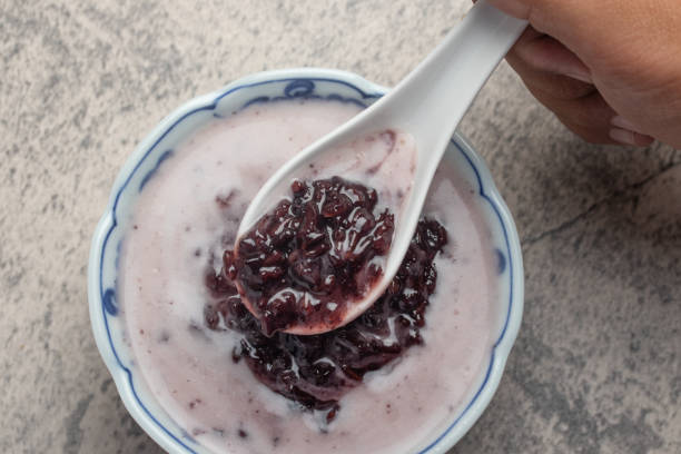 istock Black sticky rice in coconut milk 1457538362