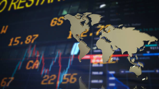 istock The gold world map on chart background for education or business concept 3d rendering 1457546305
