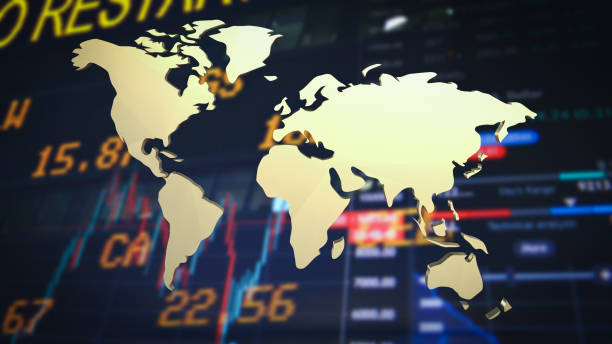 istock The gold world map on chart background for education or business concept 3d rendering 1457546315