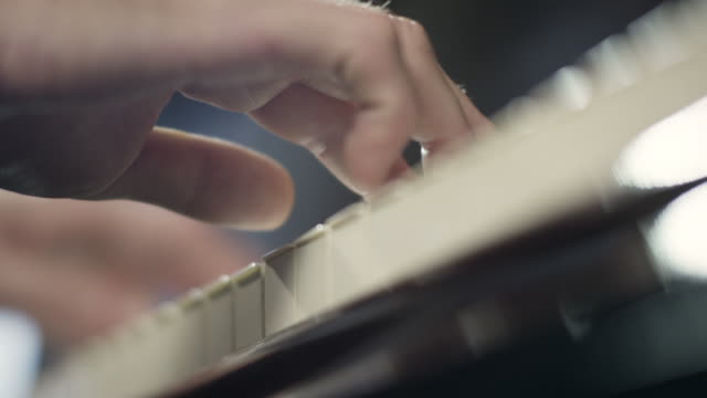 Pianist composing music