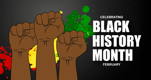 Black History Month celebrating Black History Month celebrating. EPS10 vector civil rights leader stock illustrations