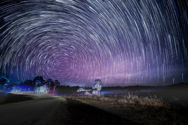 istock The stars spin around the north star 1457549256