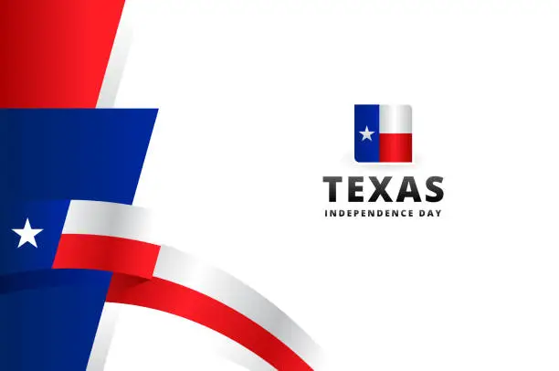 Vector illustration of Texas Independence Day Design National Moment