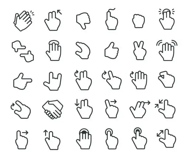 Vector illustration of Touch screen gesture vector icon