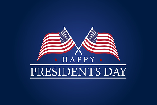 Presidents day vector illustration. President's day celebrations. The design concept for the background with the American flag.