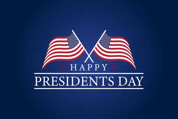 Vector illustration of Presidents day vector illustration. President's day celebrations. The design concept for the background with the American flag.