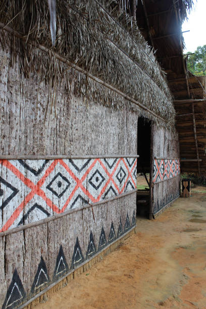 istock hut of amazonian indians 1457556643