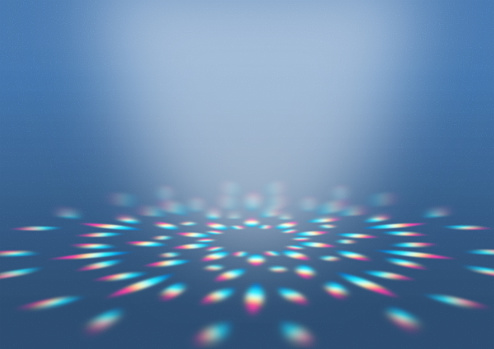 Background image of a shiny circle. rainbow-colored prism.