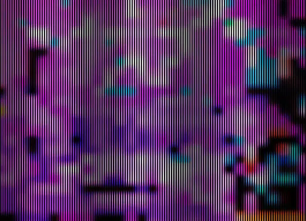 Vector illustration of abstract glitch style psychedelic cyberpunk concept poster background