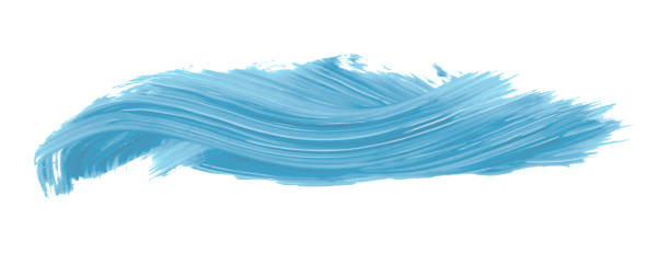 istock Shiny light blue brush isolated on white background. 1457565934