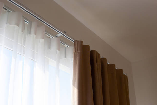 istock Curtains door or window, Room decoration interior 1457575153