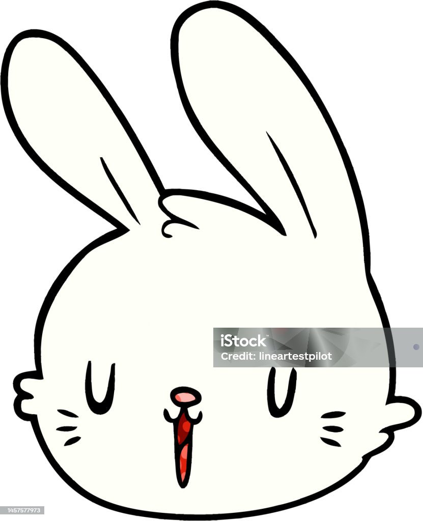 Cartoon Rabbit Only Face Cartoon Rabbit Face Stock Illustration - Download Image Now - Animal ...