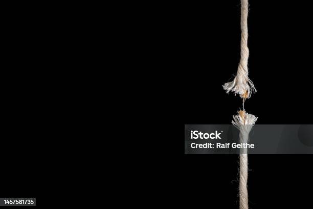 Rope About To Break Stock Photo - Download Image Now - Rope, Frayed, Broken  - iStock