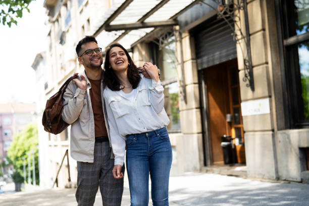 istock Loving couple having fun together 1457589000