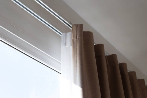 istock Curtains door or window, Room decoration interior 1457593725