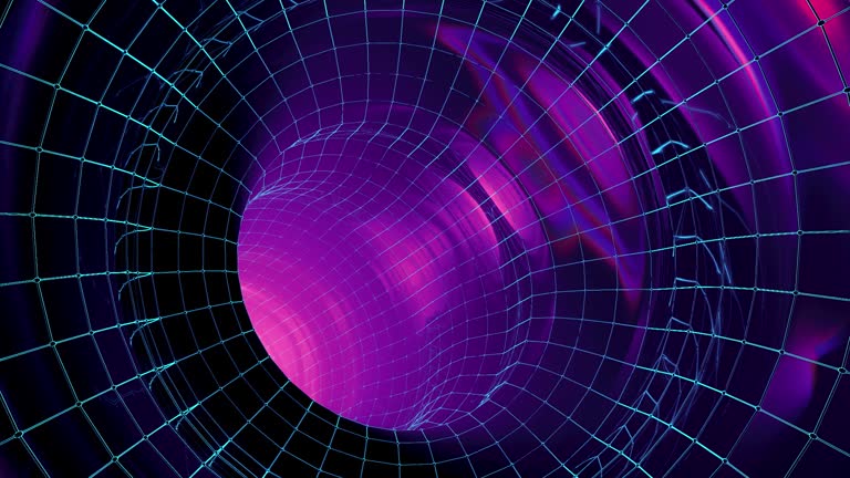 Space-time tunnel looped VJ animation