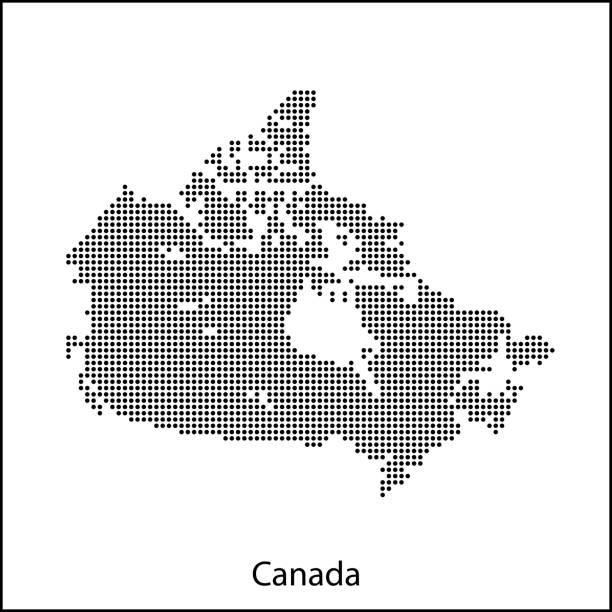 ilustrações, clipart, desenhos animados e ícones de mapa do canadá - map usa canada cartography