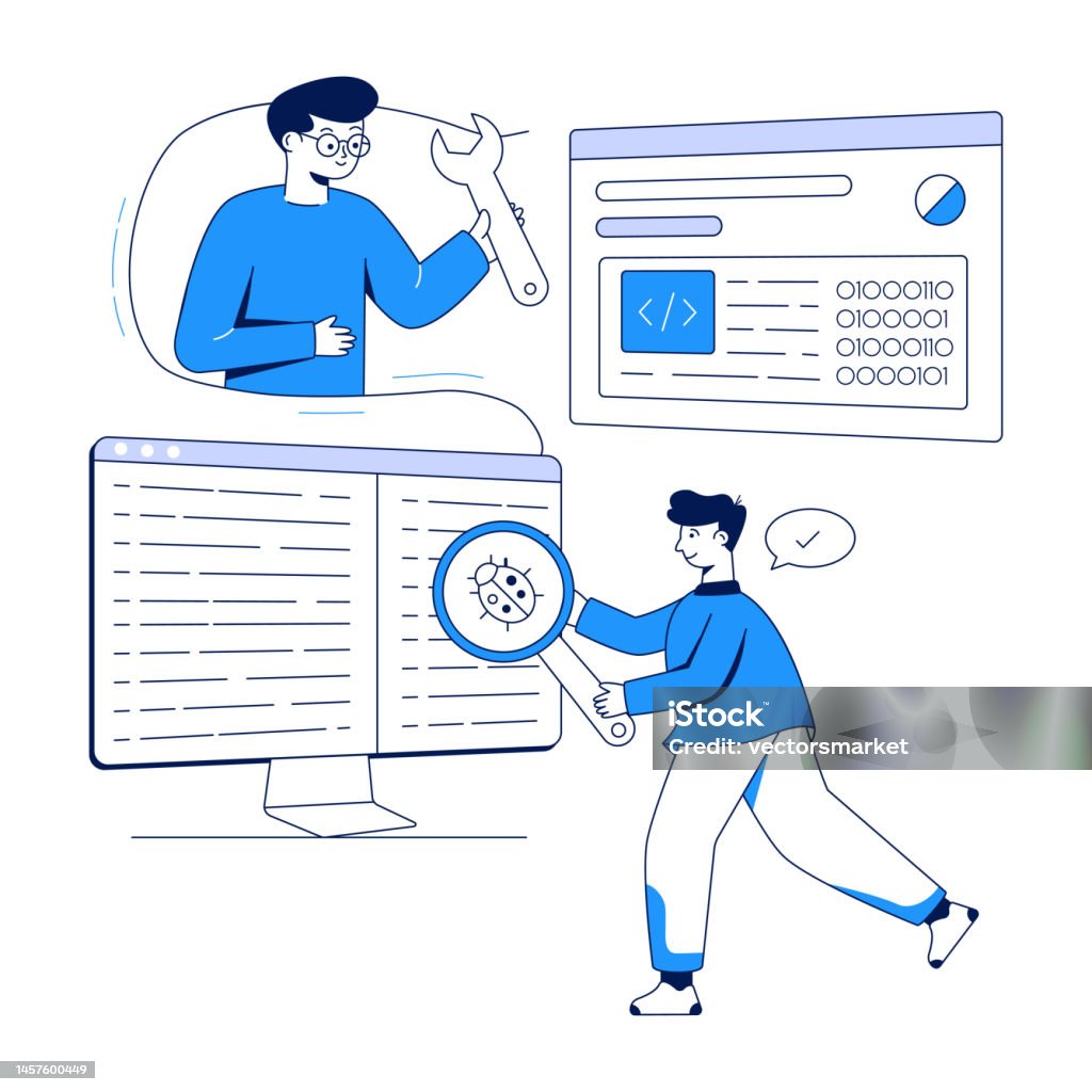 Program Testing Stock Image Software Testing Stock Illustration - Download Image Now - Avatar ...